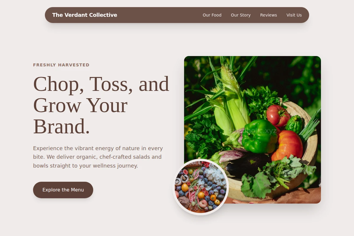Tossed Organic Food